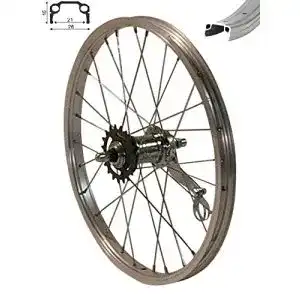 Fahrradfelge Redondo 16 Zoll Laufrad Hinterrad Kasten Felge Silber