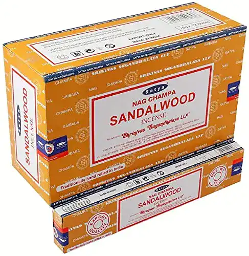 Satya-Räucherstäbchen Satya Nag Champa Sandelholz, 12 Stück