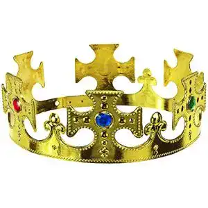 Königskrone Balinco Krone Kreuz in Gold mit farbigen Rubinen