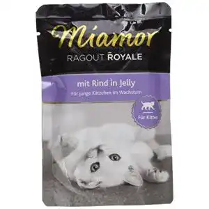 Kitten-Nassfutter Miamor Ragout Royal für Kitten, Rind 22 x 100 g