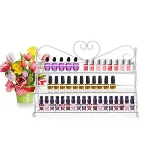 Nagellack-Regal FullBerg Nagellack Regal mit 3 Metall Ablagen