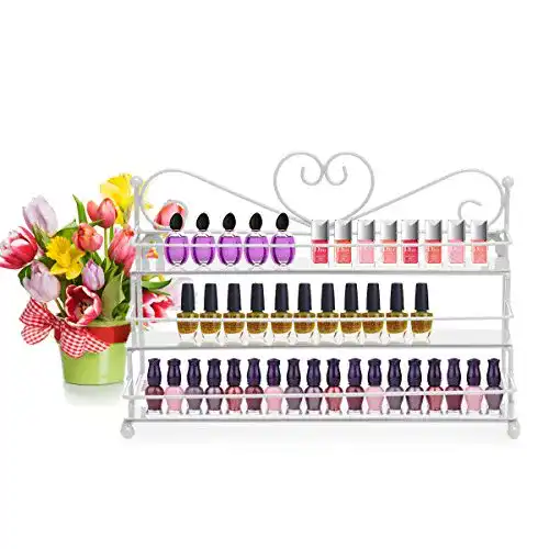 Nagellack-Regal FullBerg Nagellack Regal mit 3 Metall Ablagen