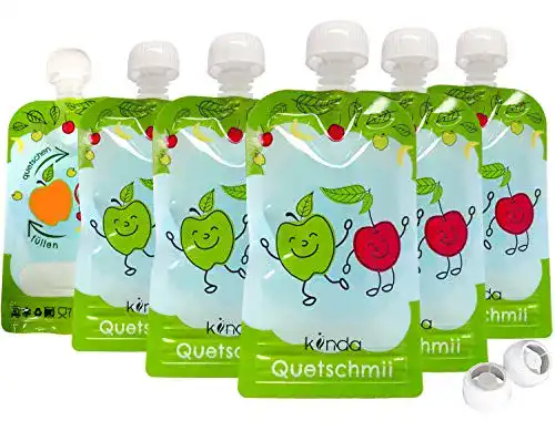 Quetschbeutel wiederverwendbar kiinda 6er Pack BPA frei