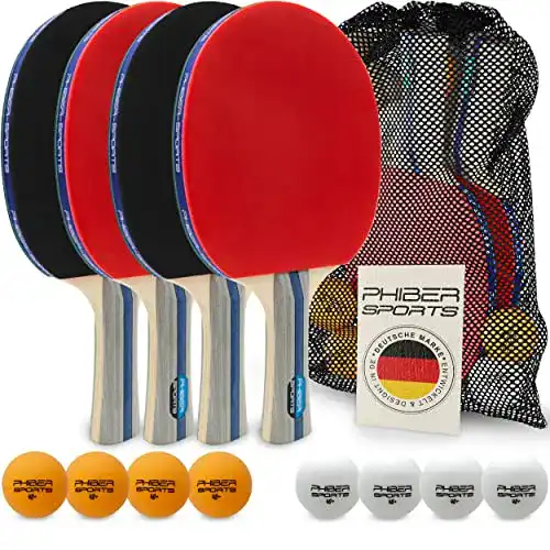 Die beste Tischtennisschläger Kinder PHIBER-SPORTS Set + GRATIS EBOOK 2026 Test Bestseller Tischtennisschläger Kinder PHIBER-SPORTS Set + GRATIS EBOOK