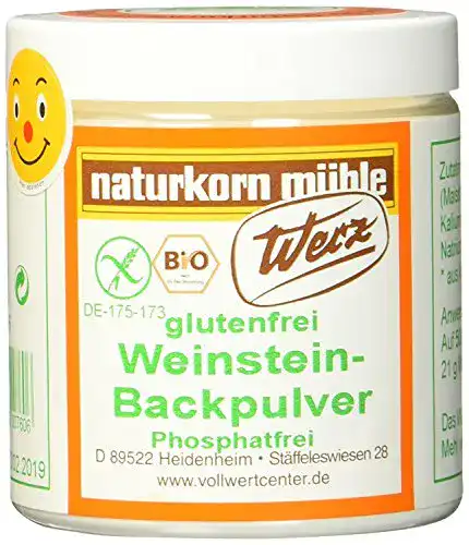 Backpulver Naturkorn Mühle Werz Werz Weinstein glutenfrei 150 g