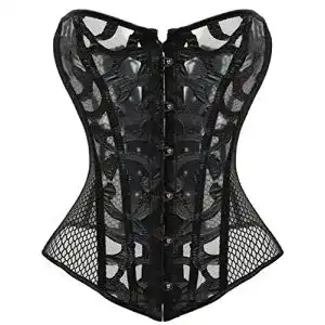 Korsett KUOSE Damen Schwarz Weiß Body Shaper Vollbrust