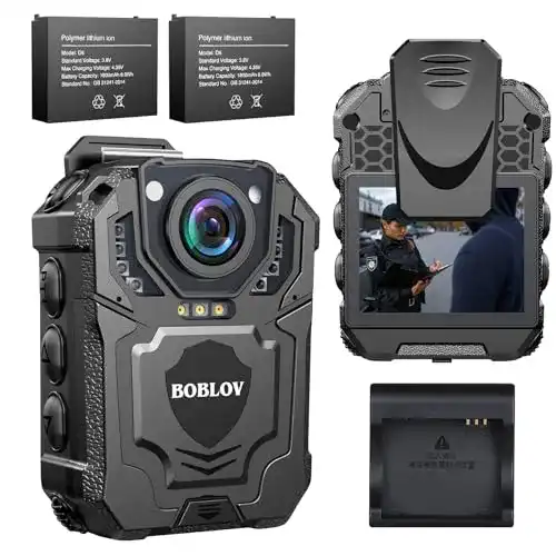Bodycam BOBLOV T5 128 GB/64 GB 1440P mit Audioaufnahme