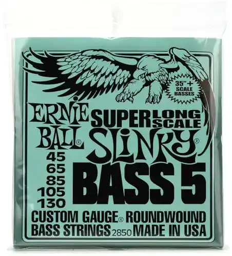 Ernie-Ball-Bass-Saiten Ernie Ball P02850 Bass 5 Slinky Super Long