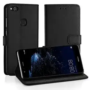 Huawei-P10-Hülle Simpeak, Leder Flipcase, Kartensteckplätze