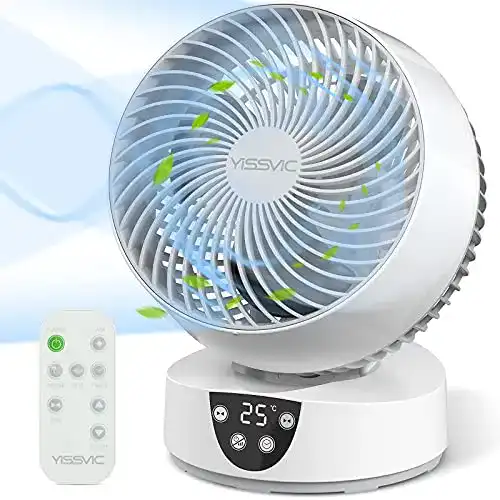 Tischventilator mit Fernbedienung Yissvic Ventilator Turbo