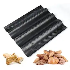 Baguette-Backblech ilauke, mit Antihaftbeschichtung, 4-Fach