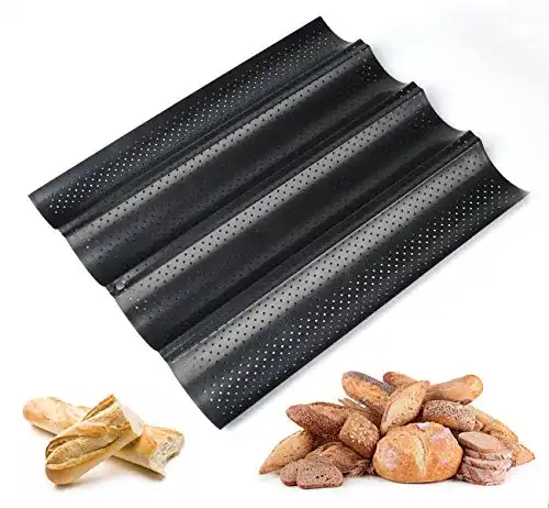 Baguette-Backblech ilauke, mit Antihaftbeschichtung, 4-Fach