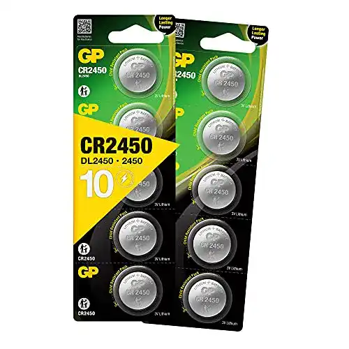 CR2450 GP TONER GP Lithium Knopfzellen CR 2450, 3V, 10 Stück