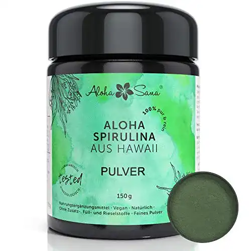 Spirulina-Pulver Aloha Sana – Hawaii Spirulina Pacifica, 150 gr