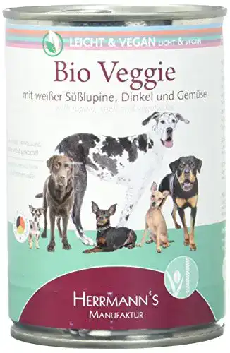Vegetarisches Hundefutter Herrmann’s Leicht Vegan, 12er Pack