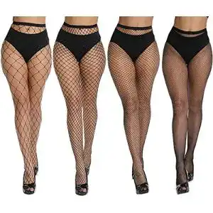 Netzstrumpfhose DRESHOW 4 Paar Sexy Strümpfe