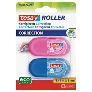 Korrekturroller tesa Mini ecoLogo, Band zur Korrektur, 2er Pack