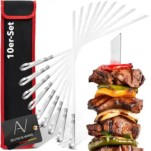 Adana-Spieß AVANA Grillspieße aus Edelstahl 10 Stück