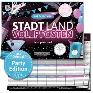 Stadt Land Vollpfosten DENKRIESEN ® – Party Edition – Jetzt geht’s