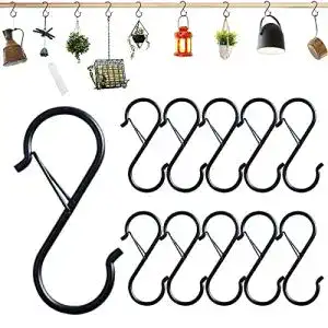S-Haken Baoswi 10 Pack Schwarze Schwere Metallhaken
