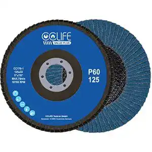 Fächerscheiben CCLIFE 10tlg Profi 125 mm Korn 60 Schleifscheiben