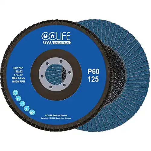 Fächerscheiben CCLIFE 10tlg Profi 125 mm Korn 60 Schleifscheiben