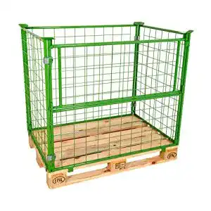 Gitterbox Abrollwerk Gitteraufsatzrahmen 1200x800x1000 mm grün