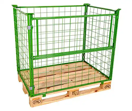 Gitterbox Abrollwerk Gitteraufsatzrahmen 1200x800x1000 mm grün