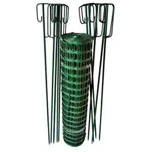 Absperrleinenhalter UvV Set Fangzaun in grün 50 m x 1 m hoch