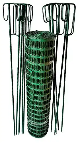 Absperrleinenhalter UvV Set Fangzaun in grün 50 m x 1 m hoch