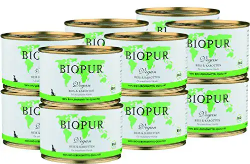 Vegetarisches Hundefutter BIOPUR Bio Vegan, 12x400g