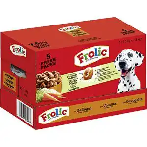 Hundetrockenfutter Frolic, Geflügel, Gemüse und Reis, 7,5kg