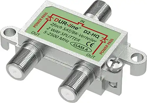 Die beste Sat-Verteiler 2-fach DUR-line SAT & BK-Verteiler HQ voll geschirmt 2026 Test Bestseller Sat-Verteiler 2-fach DUR-line SAT & BK-Verteiler HQ voll geschirmt