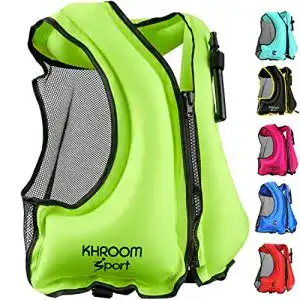 Aufblasbare Schwimmweste Khroom® für Erwachsene (Gelb)