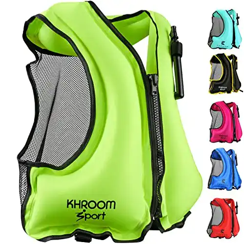 Die beste Aufblasbare Schwimmweste Khroom® für Erwachsene (Gelb) 2026 Test Bestseller Aufblasbare Schwimmweste Khroom® für Erwachsene (Gelb)