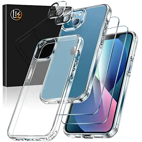 iPhone-13-Hülle LK für 13 Hülle, nie Vergilbung, 2 Schutzfolien