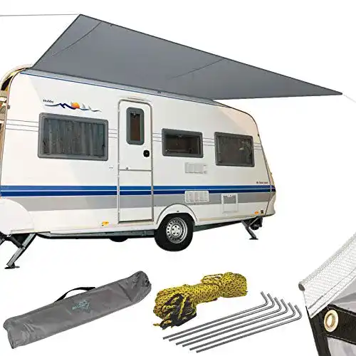 Wohnwagen-Markise Bo-Camp grau 3,50 x 2,4