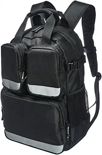 Werkzeugrucksack Amazon Basics – , 23 Fächer mit 3 Fronttaschen