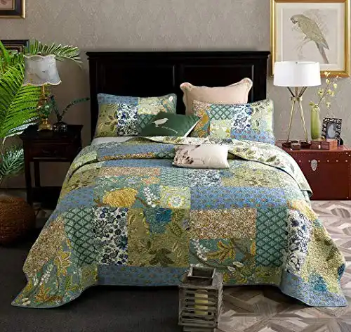 Patchworkdecke Qucover Patchwork Tagesdecke 230x230cm