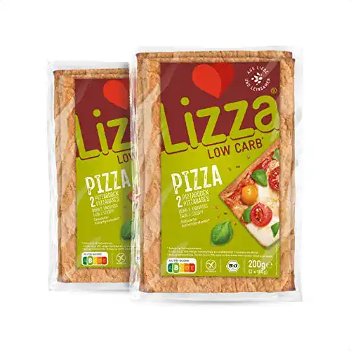 Protein-Pizza Lizza Pizzaböden, Dünn & Knusprig, 2 x 2 Pizzaböden