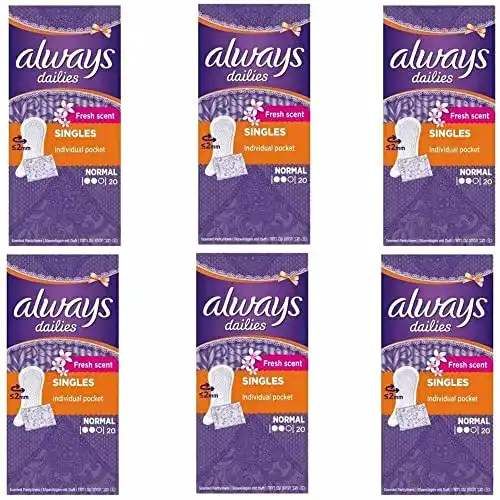 Always-Slipeinlagen Always Dailies Normal to Go Fresh Scent, 6x