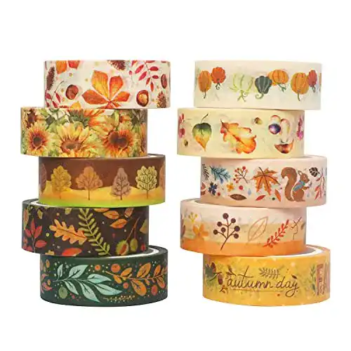 Washi Tape YUBX Set Herbst Masking Tape VSCO Dekoratives