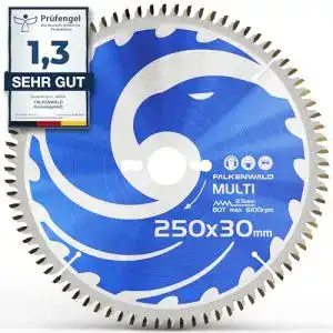 Kreissägeblatt 250×30 FALKENWALD ® Ideal für Holz, Metall & Alu