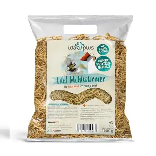 Igelfutter Ida Plus Edel Mehlwürmer getrocknet, 1000g