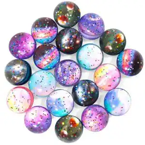 Flummis Pllieay, 32 mm, Weltraumthema, 20 Stück