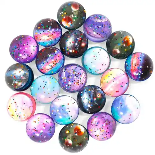 Flummis Pllieay, 32 mm, Weltraumthema, 20 Stück