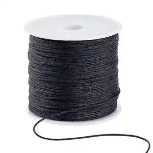 Nylonfaden PandaHall ca. 45 m/Rolle 0.8 mm schwarz