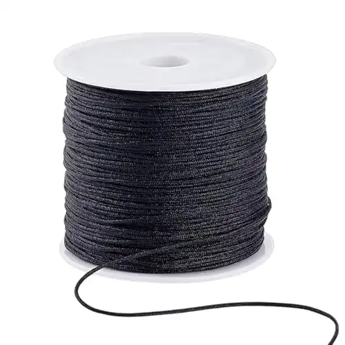 Nylonfaden PandaHall ca. 45 m/Rolle 0.8 mm schwarz