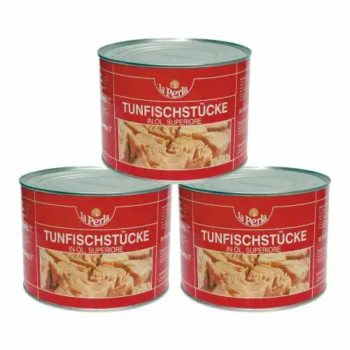Thunfisch La Perla 3x ‘Stücke in Öl, Superiore’, 1705 g