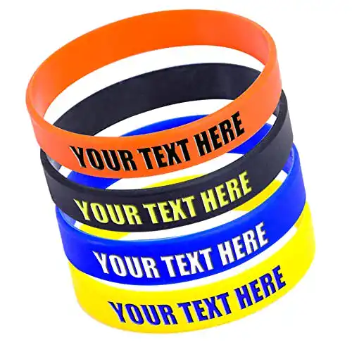 Silikonarmband FHOISD Personalisierbares Silikon-Armbänder